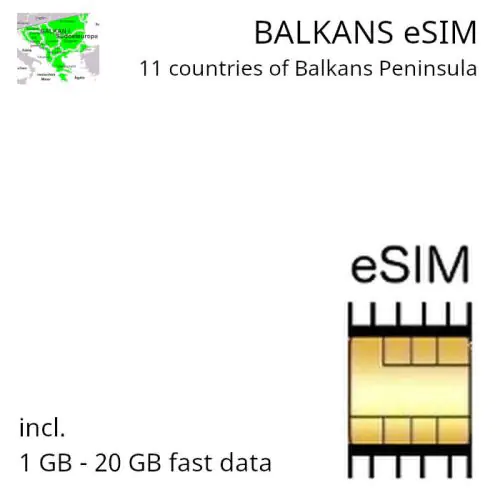eSIM Balkans Peninsula (11 countries)