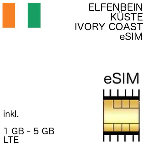 Côte d’Ivoire esim Elfenbeinküste