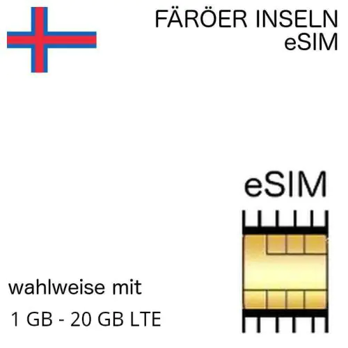 Färöische eSIM Färöer Inseln