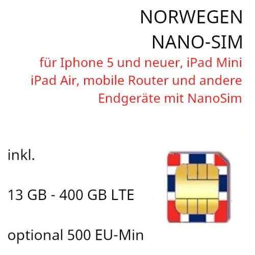 Norwegen NANO SIM
