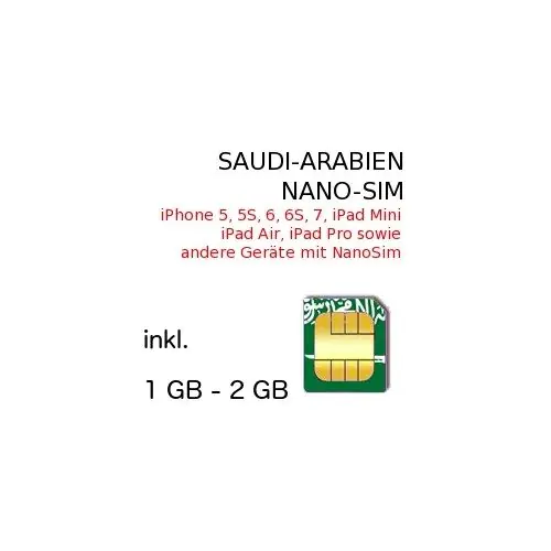 Saudi-Arabien NANO SIM