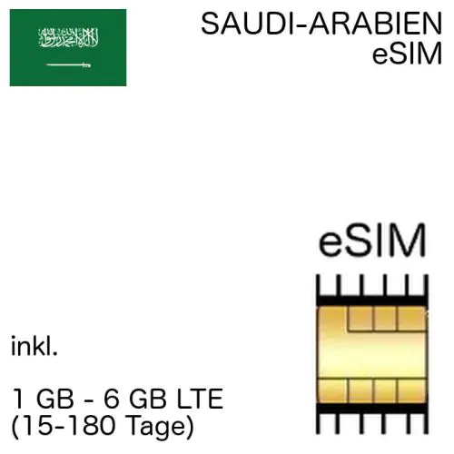 Saudische esim Saudi-Arabien