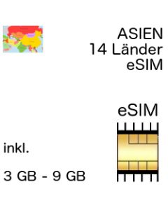 eSIm Asien 14 Länder