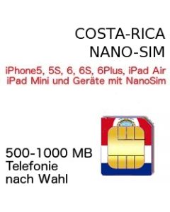 Costa Rica NANO SIM