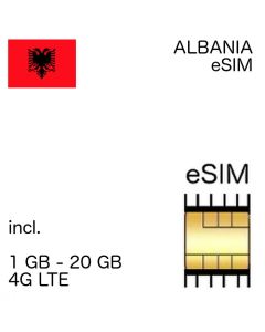 Albania eSIM incl. 1 GB - 20 GB