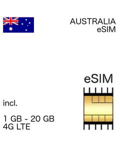 Australia eSIM incl. 1 GB - 20 GB fast data