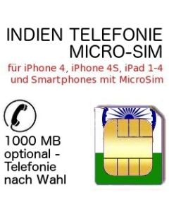 Indien Telefonie MicroSIM