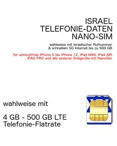 Israelische NANO-SIM Israel