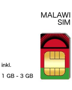 Malawi Prepaid Daten SIM inkl. 1000 MB - 3000 MB