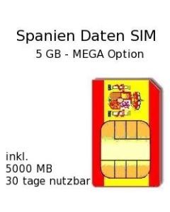 Spanien Prepaid 5 -10 GB / 30 Tage SIM #1