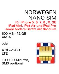 Norwegen NANO SIM LTE