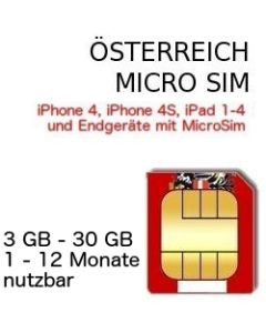 Oesterreich MICRO-SIM 365 Tage