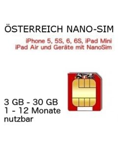 Oesterreich NANO SIM 365 Tage