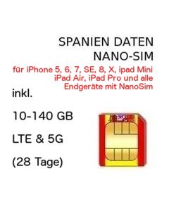 spanische MOvistar NANO-SIM inkl. 5G & LTE