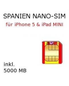 Spanien NANO SIM 5000 MB