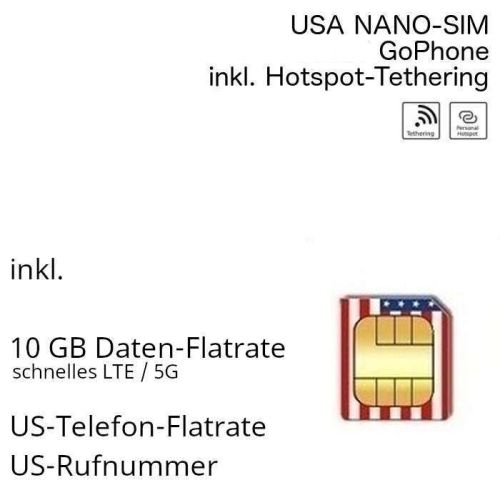 USA NANO GoPhone (ATundT) NANO-SIM Prepaid