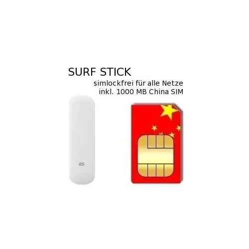 USB UMTS Surfstick simlockfrei inkl. 1000 MB China Prepaid Daten SIM