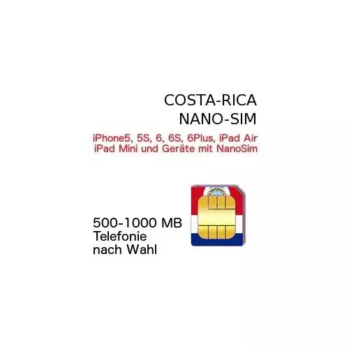 Costa Rica NANO SIM