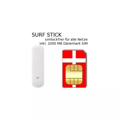 UMTS Surfstick inkl. 1GB Dänemark Prepaid Daten SIM