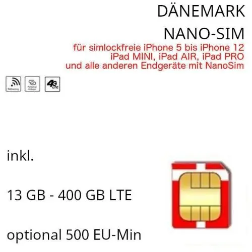 Dänemark NANO SIM