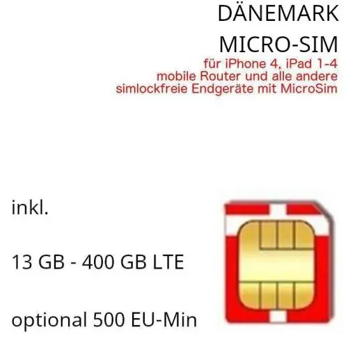 Dänemark MICRO SIM