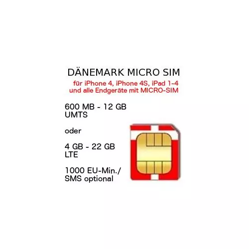 Dänemark MICRO SIM