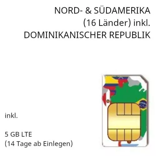 Südamerika - Nordamerika SIM