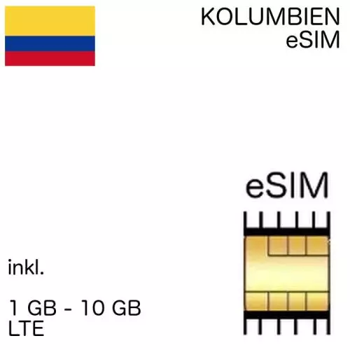 kolumbianische eSIM Kolumbien
