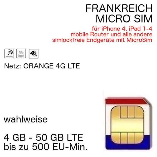 Frankreich MICROSIM Orange