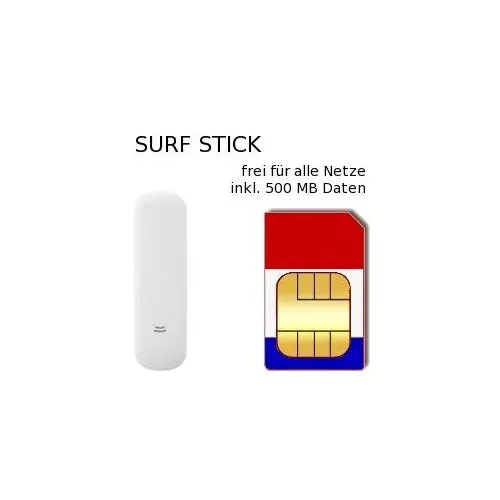 USB UMTS Surfstick inkl. 500 MB Frankreich Prepaid Telefonie- und Daten SIM 