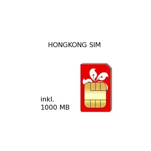 Hongkong Prepaid SIM Karte - 1 GB - 12 GB Daten