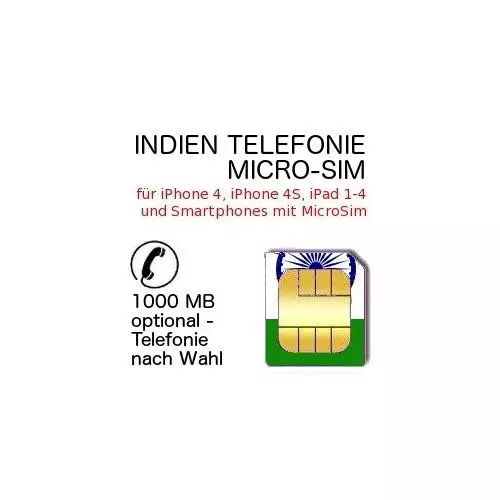 Indien Telefonie MicroSIM