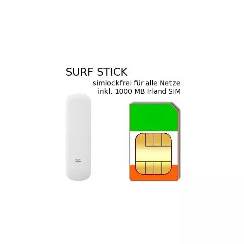 UMTS Surfstick inkl. 1GB Irland Prepaid Daten SIM