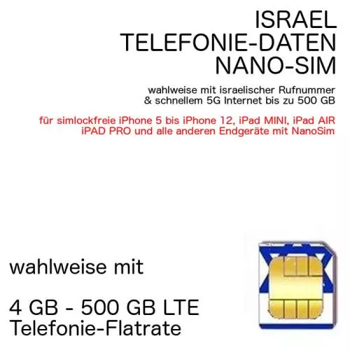 Israelische NANO-SIM Israel