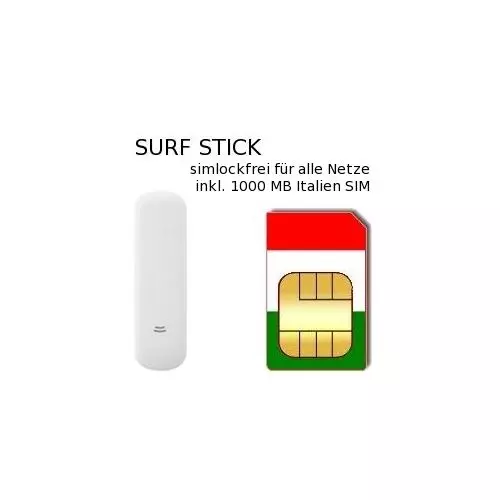 UMTS Surfstick inkl. 1GB Italien Prepaid Daten SIM