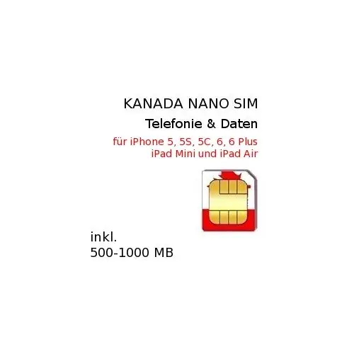 Kanada NANO SIM