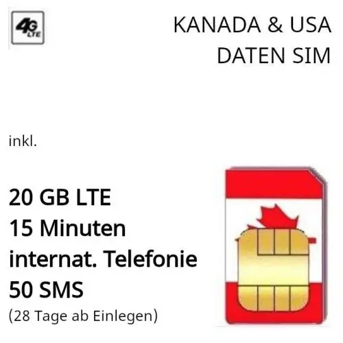 Kanada SIM für Touristen