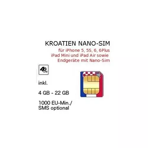 Kroatien NANO SIM