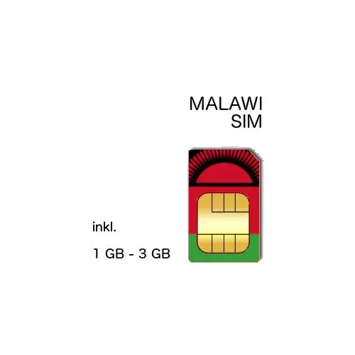 Malawi Prepaid Daten SIM inkl. 1000 MB - 3000 MB