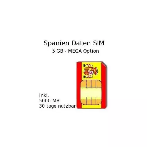 Spanien Prepaid 5 -10 GB / 30 Tage SIM #1
