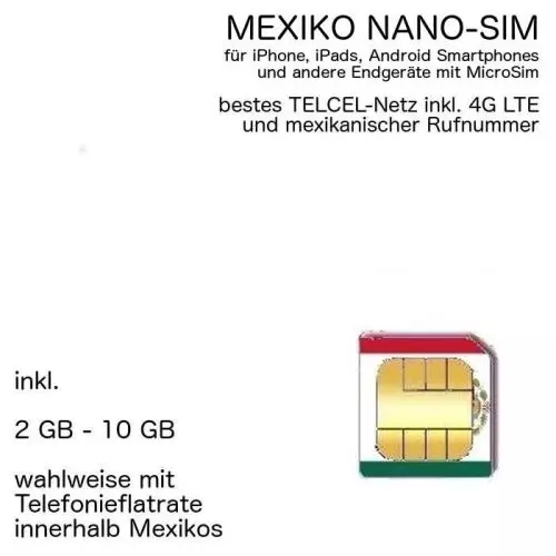 Mexiko Nano Sim