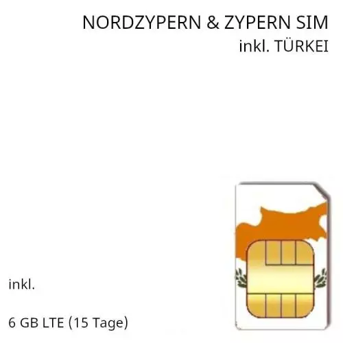Nordzypern und Zypern SIM / eSIM inkl. 6 GB LTE
