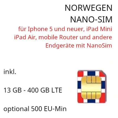 Norwegen NANO SIM