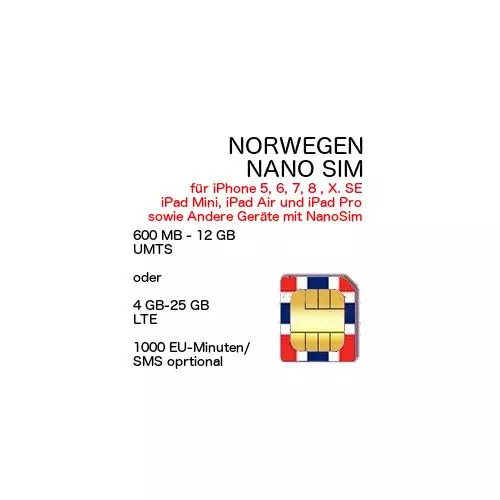 Norwegen NANO SIM LTE