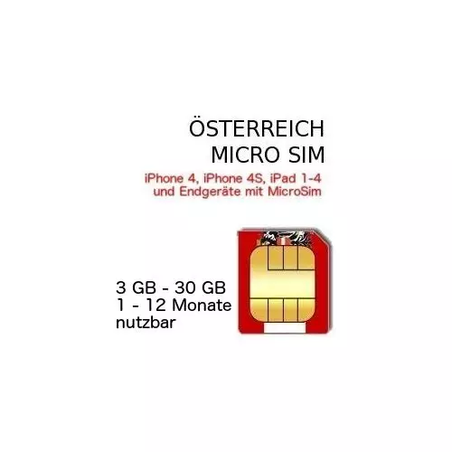 Oesterreich MICRO-SIM 365 Tage