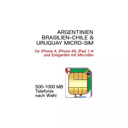 Südamerika MICRO-SIM