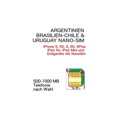 Südamerika NANO SIM