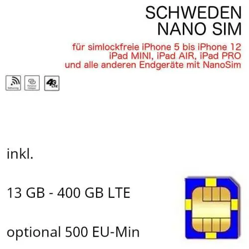 Schweden NANO SIM