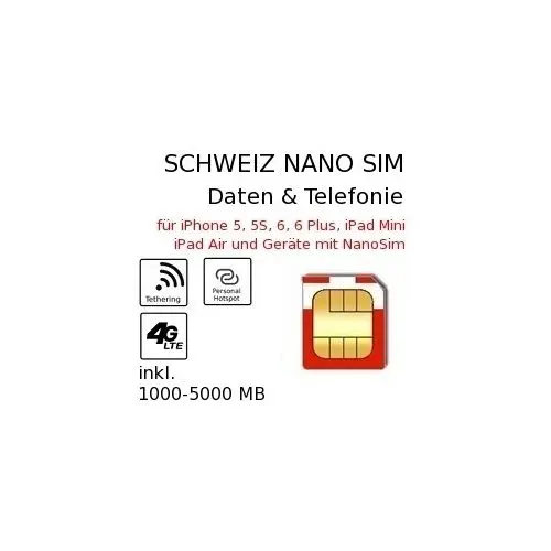 Schweiz NANO SIM