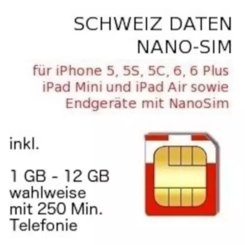 Schweiz Nano SIM